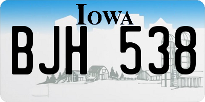 IA license plate BJH538