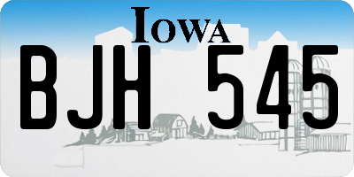 IA license plate BJH545