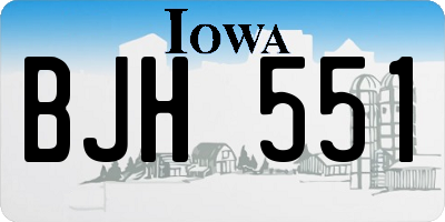 IA license plate BJH551