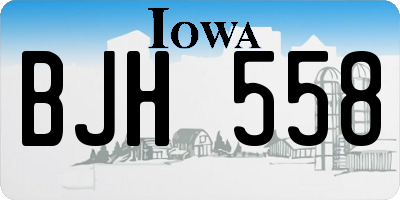 IA license plate BJH558