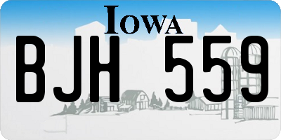 IA license plate BJH559