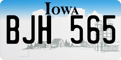 IA license plate BJH565