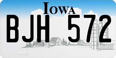 IA license plate BJH572