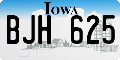 IA license plate BJH625