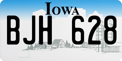 IA license plate BJH628