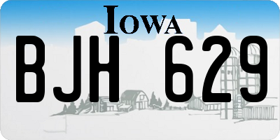IA license plate BJH629