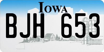 IA license plate BJH653