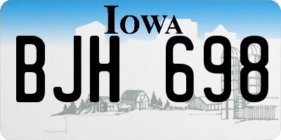 IA license plate BJH698