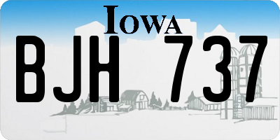 IA license plate BJH737