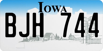 IA license plate BJH744