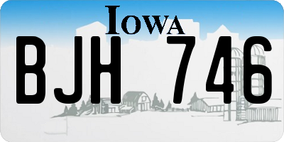 IA license plate BJH746