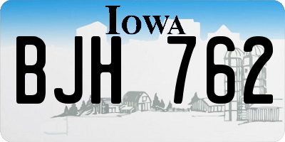 IA license plate BJH762