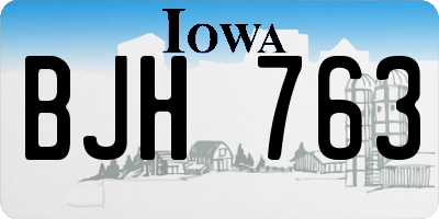 IA license plate BJH763