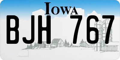 IA license plate BJH767