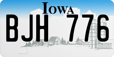 IA license plate BJH776