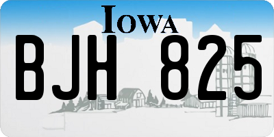IA license plate BJH825