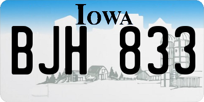 IA license plate BJH833