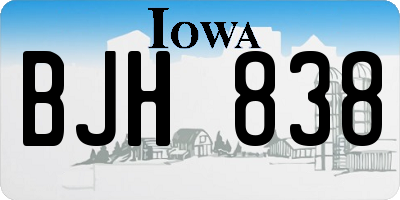 IA license plate BJH838