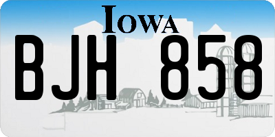 IA license plate BJH858