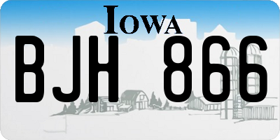 IA license plate BJH866