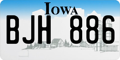 IA license plate BJH886