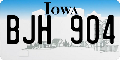 IA license plate BJH904