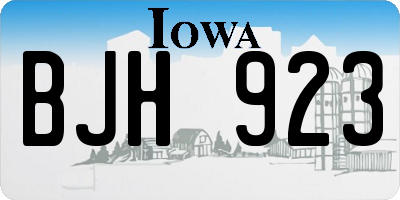 IA license plate BJH923