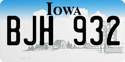 IA license plate BJH932