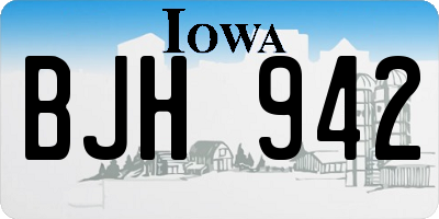 IA license plate BJH942