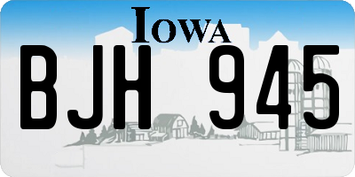 IA license plate BJH945