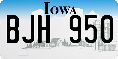 IA license plate BJH950