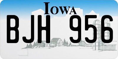 IA license plate BJH956