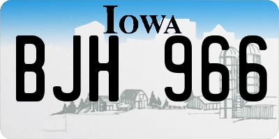 IA license plate BJH966