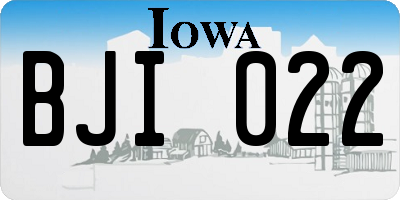 IA license plate BJI022