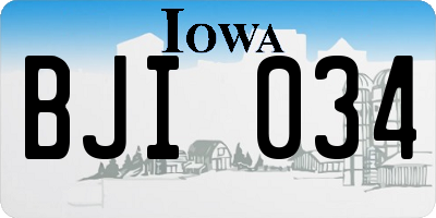 IA license plate BJI034