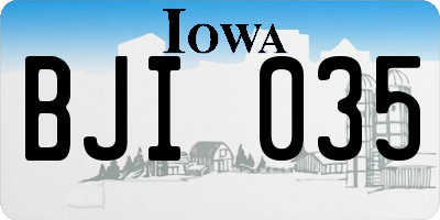 IA license plate BJI035