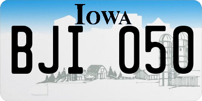 IA license plate BJI050