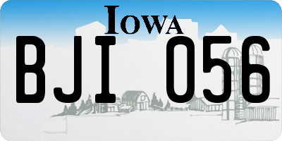 IA license plate BJI056