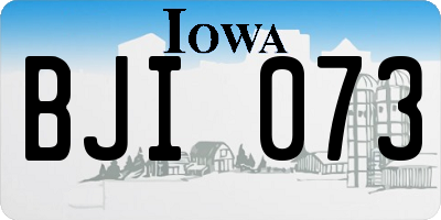 IA license plate BJI073