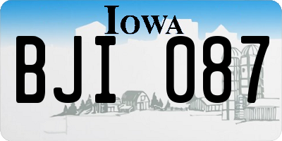 IA license plate BJI087