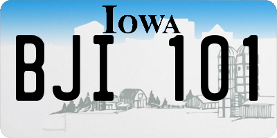 IA license plate BJI101
