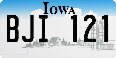 IA license plate BJI121