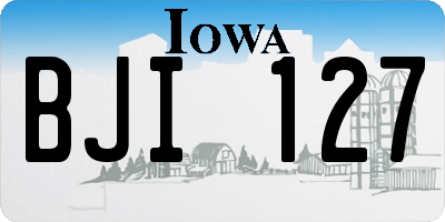 IA license plate BJI127