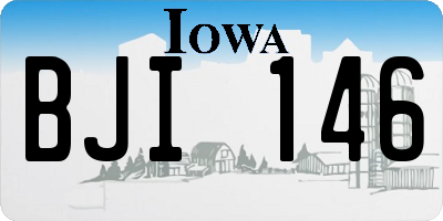 IA license plate BJI146