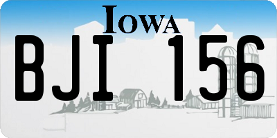 IA license plate BJI156