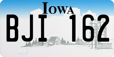 IA license plate BJI162