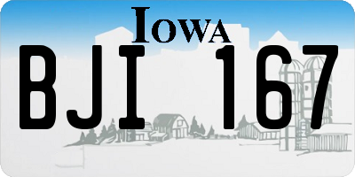 IA license plate BJI167