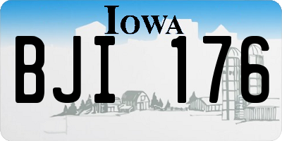 IA license plate BJI176