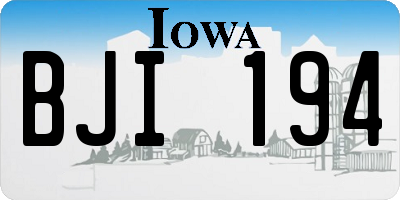 IA license plate BJI194