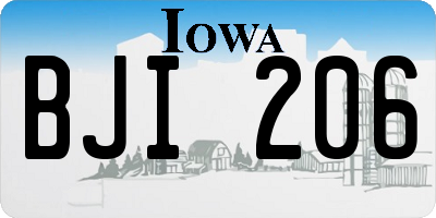 IA license plate BJI206